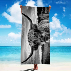 Cow Print Pattern Oversized Beach Towel