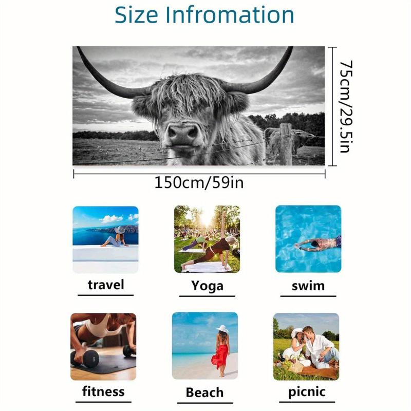 Cow Print Pattern Oversized Beach Towel