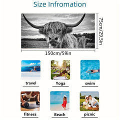 Cow Print Pattern Oversized Beach Towel