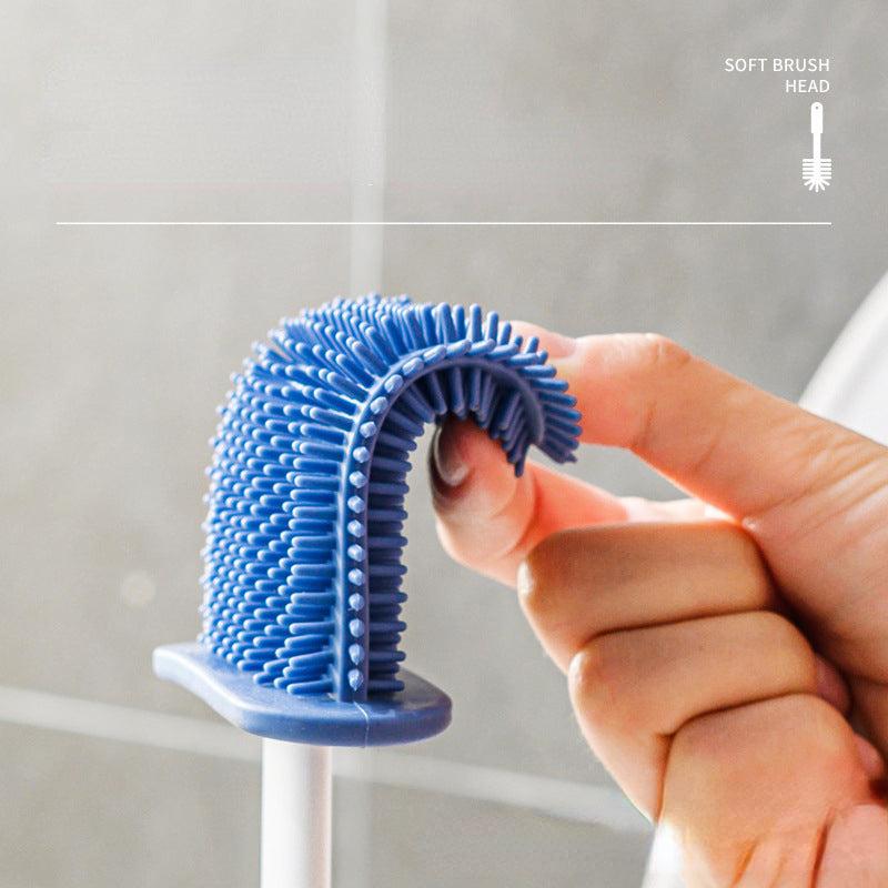 Silicone Toilet Brush with Holder Box Bathroom Cleaning Brush