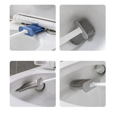 Silicone Toilet Brush with Holder Box Bathroom Cleaning Brush