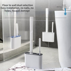 Silicone Toilet Brush with Holder Box Bathroom Cleaning Brush