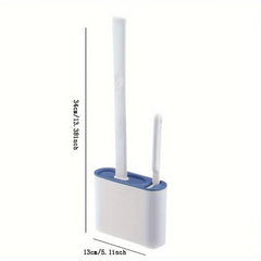 Silicone Toilet Brush with Holder Box Bathroom Cleaning Brush