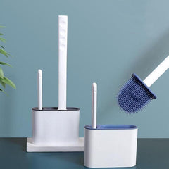 Silicone Toilet Brush with Holder Box Bathroom Cleaning Brush