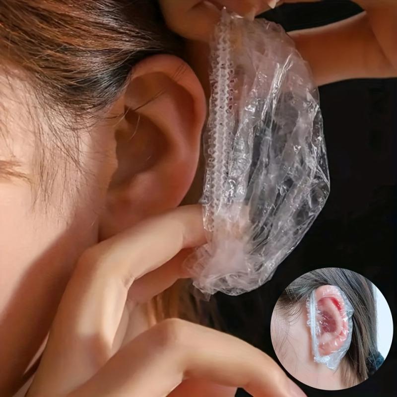 Waterproof Transparent Disposable Earmuffs - 100pcs