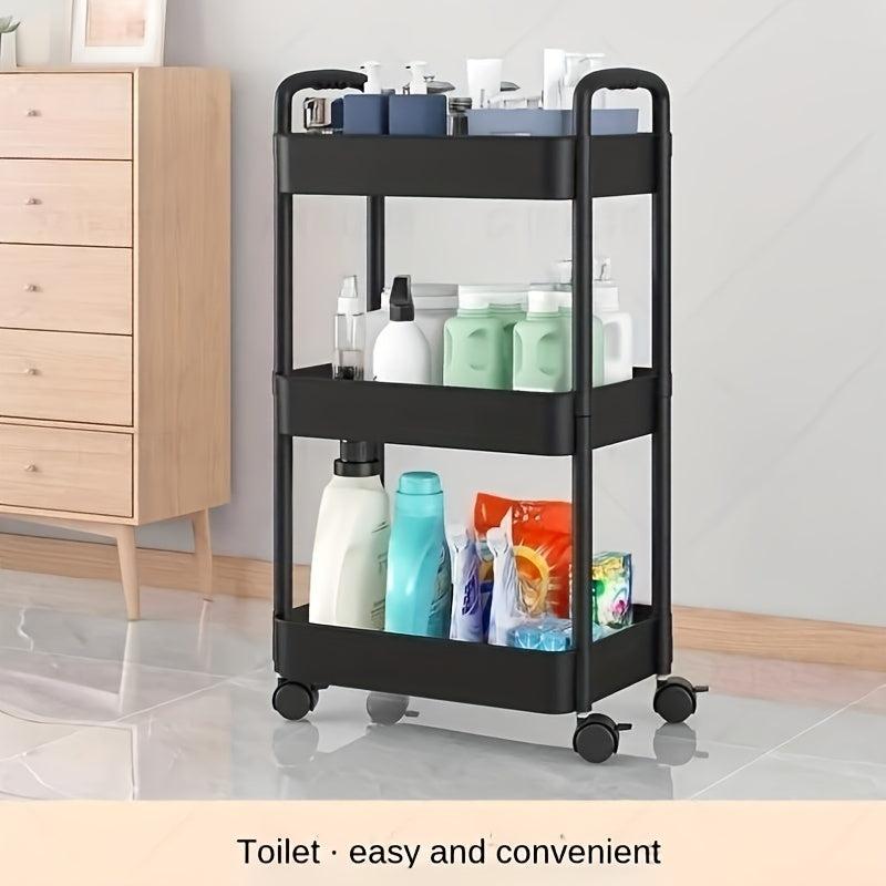 Large Capacity Bookshelf Desktop Shelf Floor Shelf Movable With Wheels