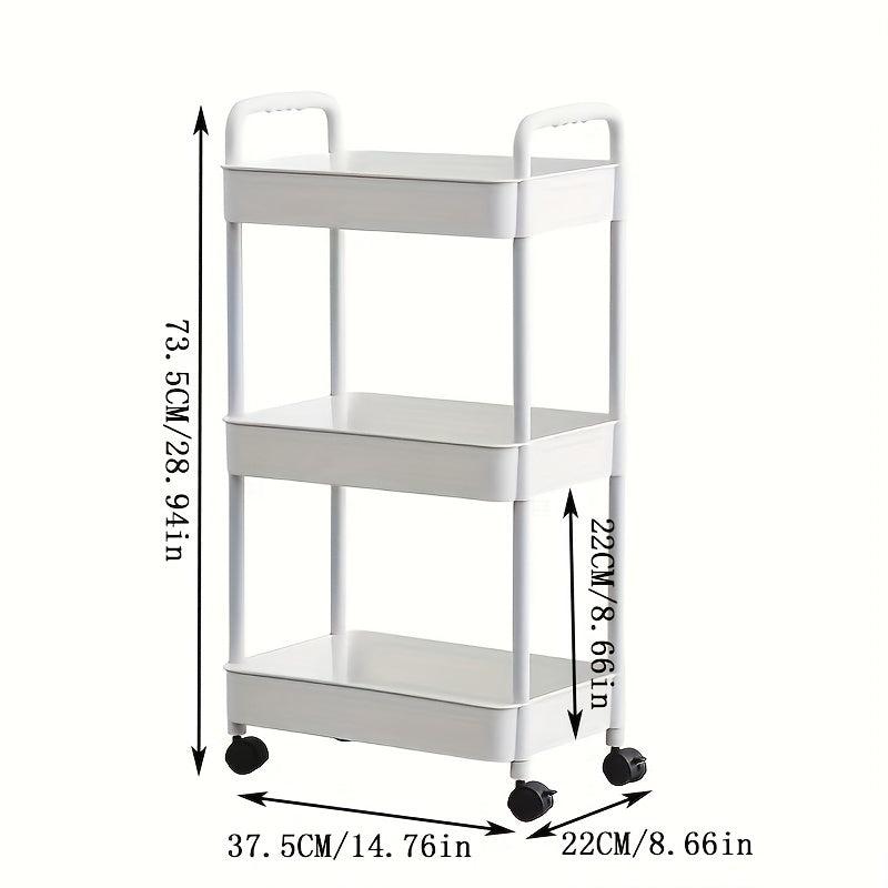 Large Capacity Bookshelf Desktop Shelf Floor Shelf Movable With Wheels