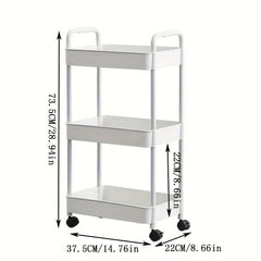 Large Capacity Bookshelf Desktop Shelf Floor Shelf Movable With Wheels