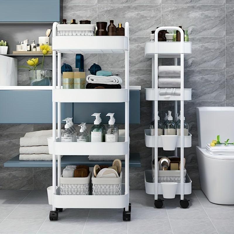 Large Capacity Bookshelf Desktop Shelf Floor Shelf Movable With Wheels