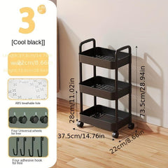 Large Capacity Bookshelf Desktop Shelf Floor Shelf Movable With Wheels