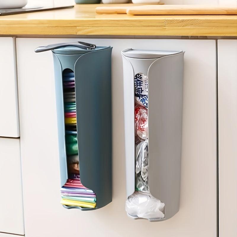 Wall Mounted Trash Bag Holder Plastic Organizer Container