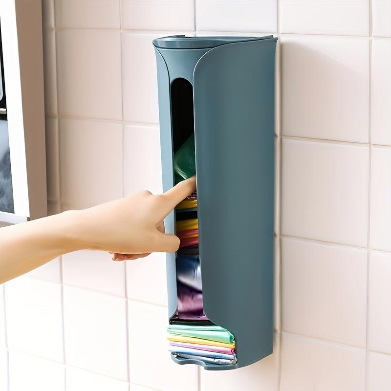 Wall Mounted Trash Bag Holder Plastic Organizer Container