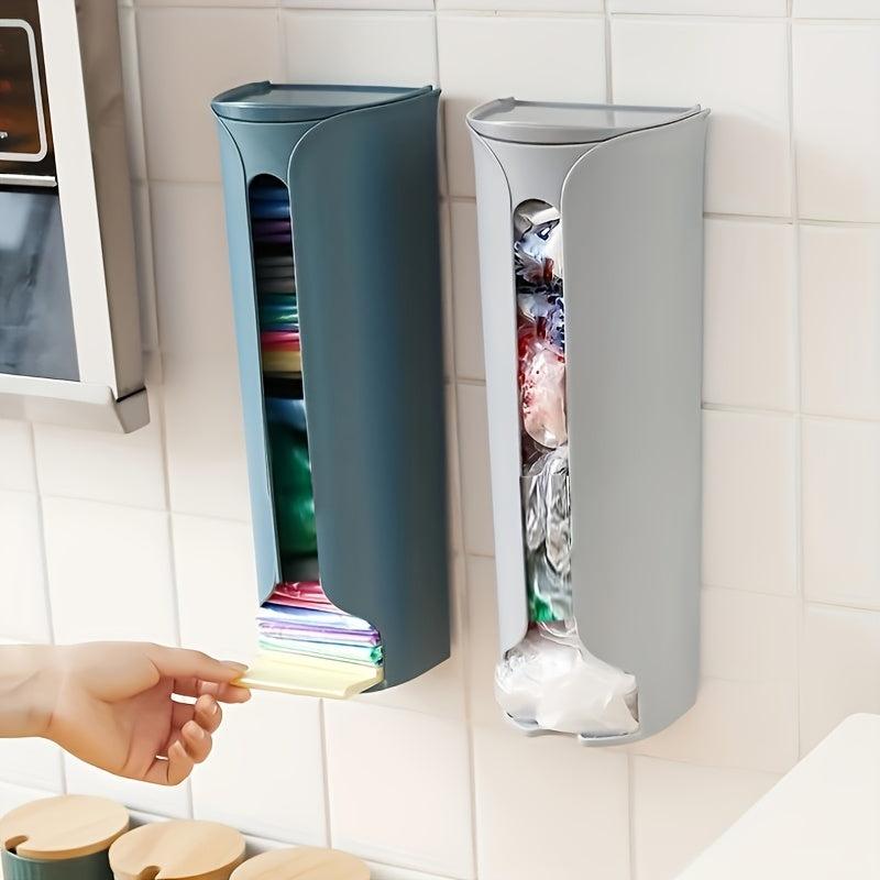Wall Mounted Trash Bag Holder Plastic Organizer Container