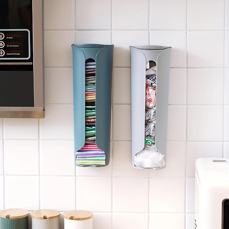 Wall Mounted Trash Bag Holder Plastic Organizer Container