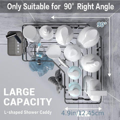 2pcs Stainless Steel Bathroom Shelf Corner Shower Caddy Rack Organizer