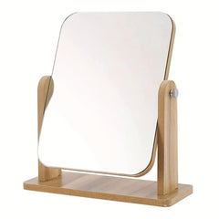 Wooden Vanity Mirror with Stand for Flawless Makeup