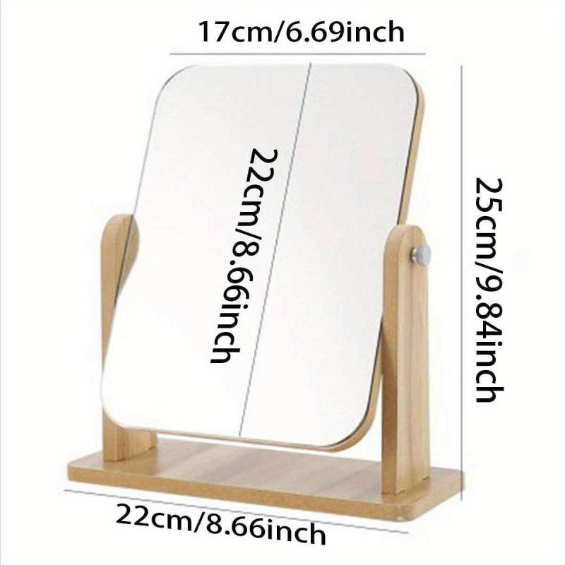 Wooden Vanity Mirror with Stand for Flawless Makeup