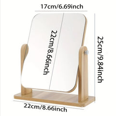 Wooden Vanity Mirror with Stand for Flawless Makeup