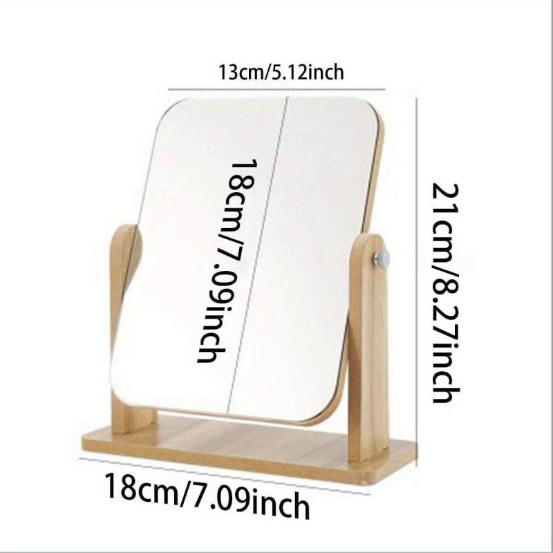 Wooden Vanity Mirror with Stand for Flawless Makeup