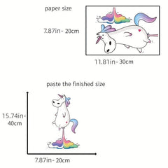 Moisture Proof Unicorn Wall Sticker for Decoration