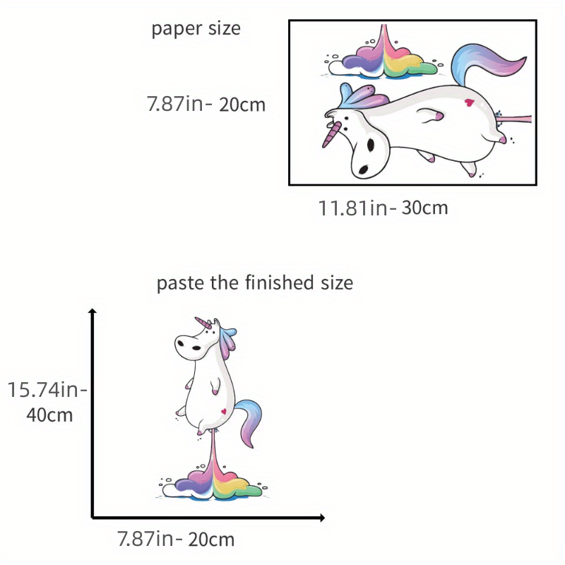 Moisture Proof Unicorn Wall Sticker for Decoration