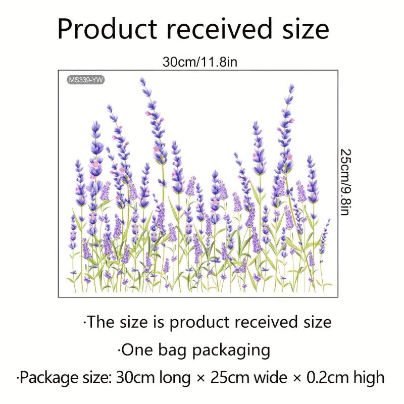 Lavender Wall Sticker for Toilet and Home Deco