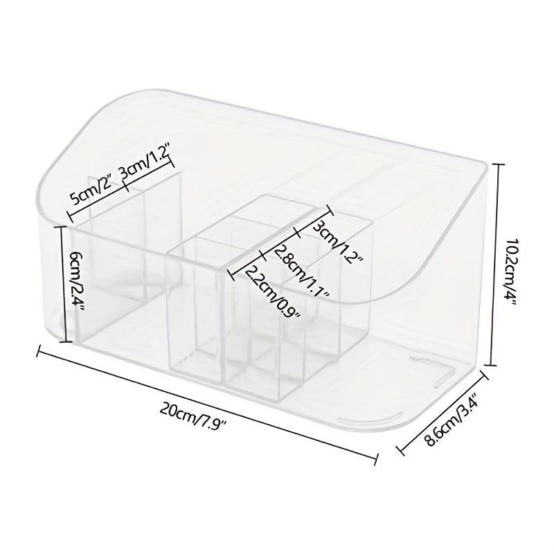 Transparent Makeup Organizer 9 Compartments Lip Gloss Eyeliner Nail Polish