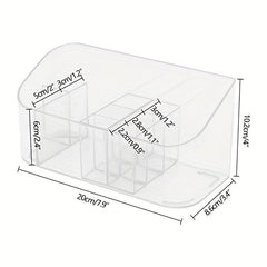 Transparent Makeup Organizer 9 Compartments Lip Gloss Eyeliner Nail Polish