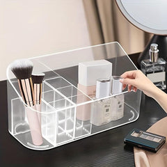 Transparent Makeup Organizer 9 Compartments Lip Gloss Eyeliner Nail Polish