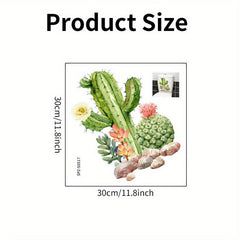 Water Box Plant Pattern Toilet Cover Decorative Sticker