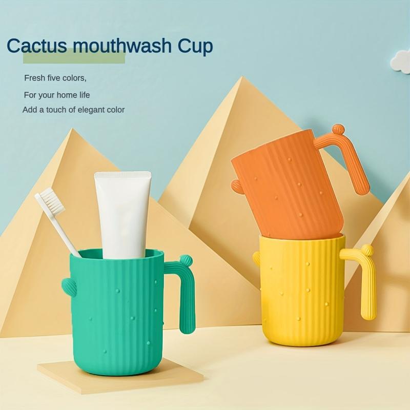 Cactus Mouthwash Cup Bathroom Tumbler Gargling Toothbrushing Solid Unique Decor
