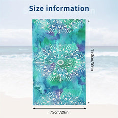 Large Flower Print Beach Towel Sand Quick Drying