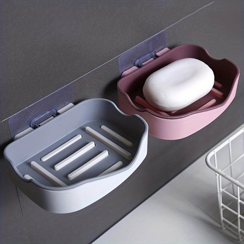 Wall Mounted Double Layer Soap Holder for Bathroom Organization