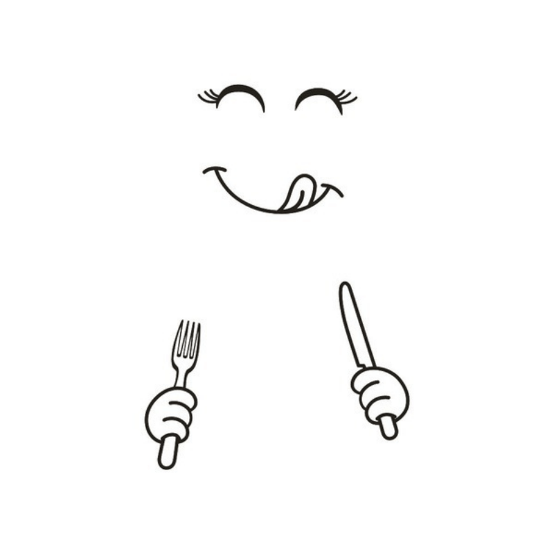 Funny Smiley Face Wall Sticker for Fridge Dining Room Decor