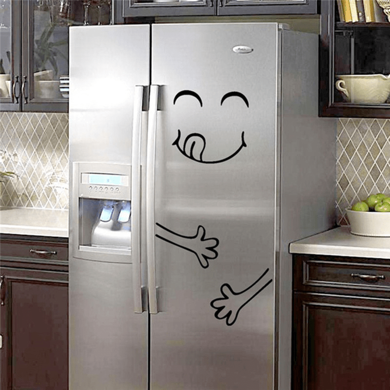 Funny Smiley Face Wall Sticker for Fridge Dining Room Decor