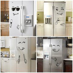 Funny Smiley Face Wall Sticker for Fridge Dining Room Decor