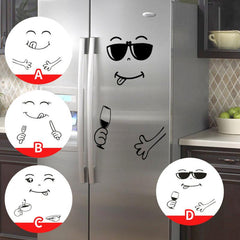 Funny Smiley Face Wall Sticker for Fridge Dining Room Decor