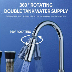 Double Scraping and Washing Faucet Nozzle for Vegetable Sink