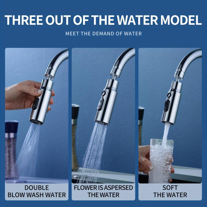Double Scraping and Washing Faucet Nozzle for Vegetable Sink