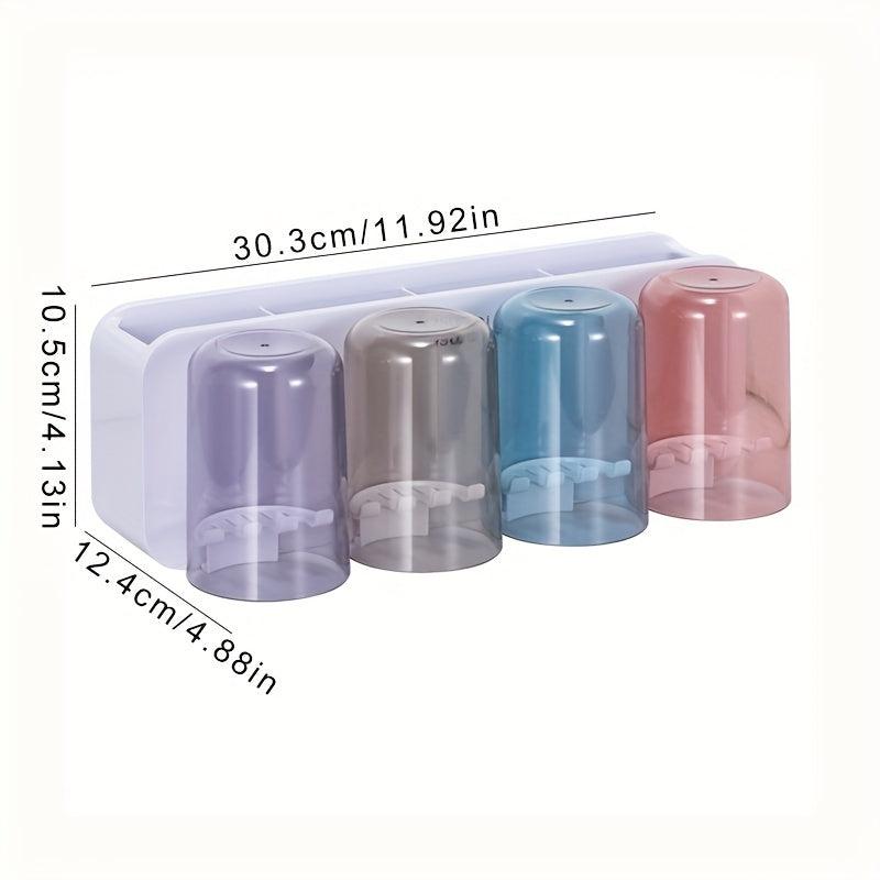 Toothbrush Holder Set With 2 3 4 Cups Wall Mounted Toothbrush Holder