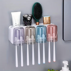 Toothbrush Holder Set With 2 3 4 Cups Wall Mounted Toothbrush Holder