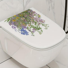 Plant Toilet Sticker Toilet Lid Decal Restroom Renovation Tile Stickers