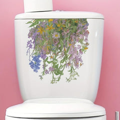 Plant Toilet Sticker Toilet Lid Decal Restroom Renovation Tile Stickers