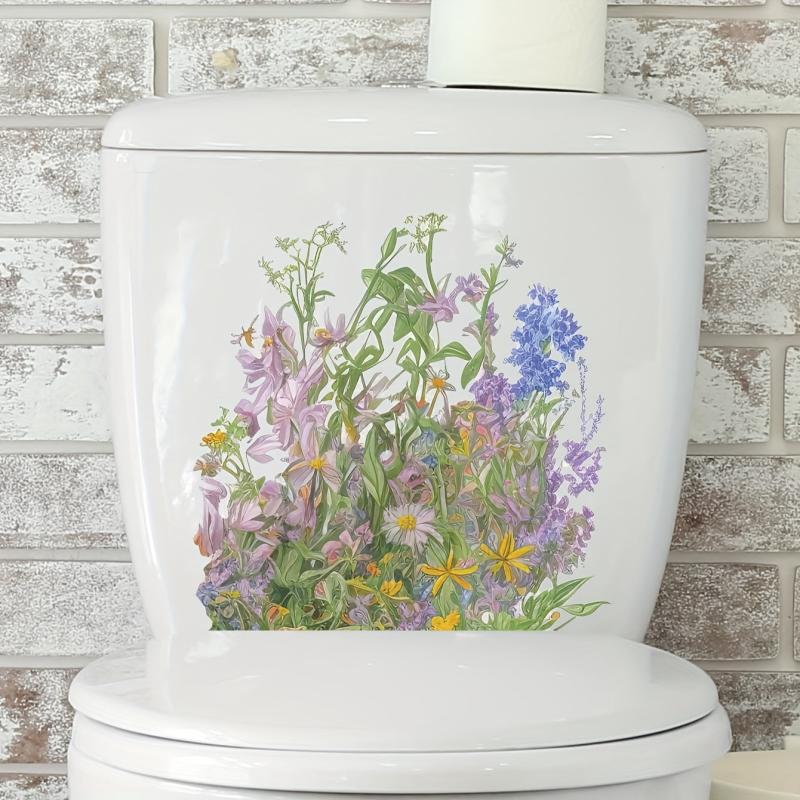 Plant Toilet Sticker Toilet Lid Decal Restroom Renovation Tile Stickers