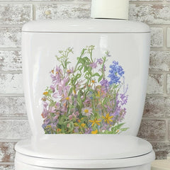 Plant Toilet Sticker Toilet Lid Decal Restroom Renovation Tile Stickers