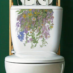 Plant Toilet Sticker Toilet Lid Decal Restroom Renovation Tile Stickers