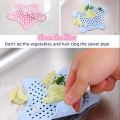 4pcs Sink Strainer Hair Catcher Drain Cover Shower Protector with Suction Cup
