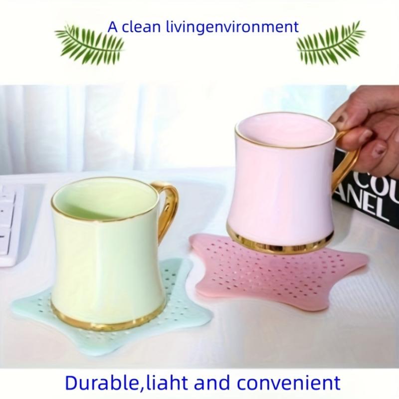 4pcs Sink Strainer Hair Catcher Drain Cover Shower Protector with Suction Cup
