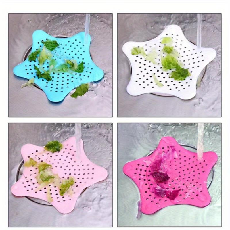 4pcs Sink Strainer Hair Catcher Drain Cover Shower Protector with Suction Cup