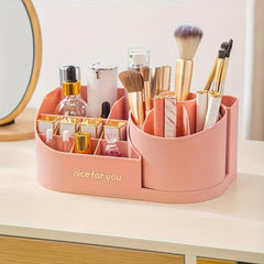 Rotating Makeup Box Cosmetic Storage Brush Holder Skincare Products Rack